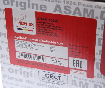 3 899 р. Амортизатор RENAULT Logan,Sandero передний левыйправый газовый ASAM ASAM 30150  с доставкой в г. Кемерово. Увеличить фотографию 4