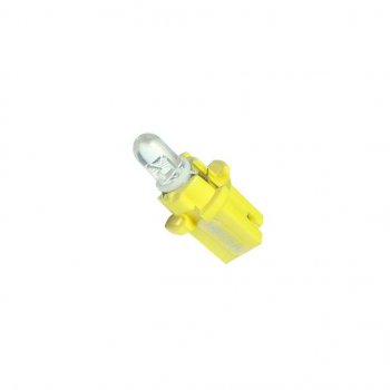 21 р. Лампа светодиодная 12V W1.2W T5 W2x4.6d бесцокольная MEGAPOWER MEGAPOWER-AUTOMOTIVE 30429y  с доставкой в г. Кемерово. Увеличить фотографию 1