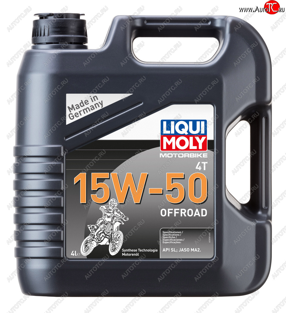 5 849 р. Масло моторное для 4-х тактных двигателей MOTORBIKE 4T OFFROAD 15W50 синт.4л LIQUI MOLY LIQUI MOLY 3058  с доставкой в г. Кемерово