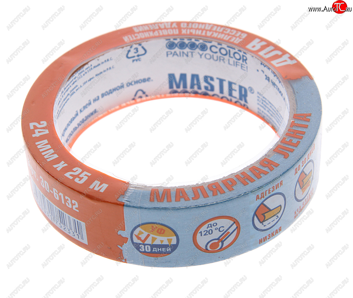 286 р. Скотч малярный 24ммх25м для деликатных поверхностей MASTER COLOR MASTER COLOR 30-6132  с доставкой в г. Кемерово