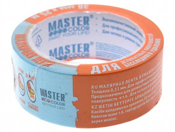 339 р. Скотч малярный 38ммх25м для деликатных поверхностей MASTER COLOR MASTER COLOR 30-6133 MASTER COLOR 30-6133  с доставкой в г. Кемерово. Увеличить фотографию 1