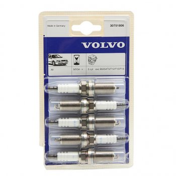 8 399 р. Свеча зажигания VOLVO C30,70,S40,S80 комплект (5шт.) OE VOLVO 30751806  с доставкой в г. Кемерово. Увеличить фотографию 1