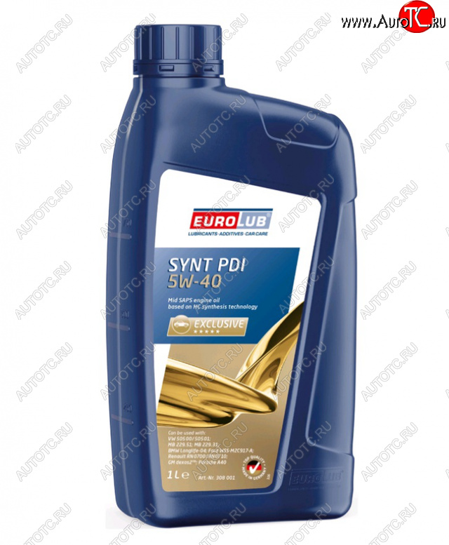 1 499 р. Масло моторное SYNT PDI SNCF 5W40 синт.1л EUROLUB EUROLUB 308001  с доставкой в г. Кемерово