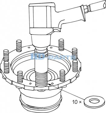 212 р. Гайка колеса SCANIA P,G,R,T (M22х78-11BSFh-30ключ 33мм) юбка подвижная HD-PARTS HD-PARTS 309200  с доставкой в г. Кемерово. Увеличить фотографию 3