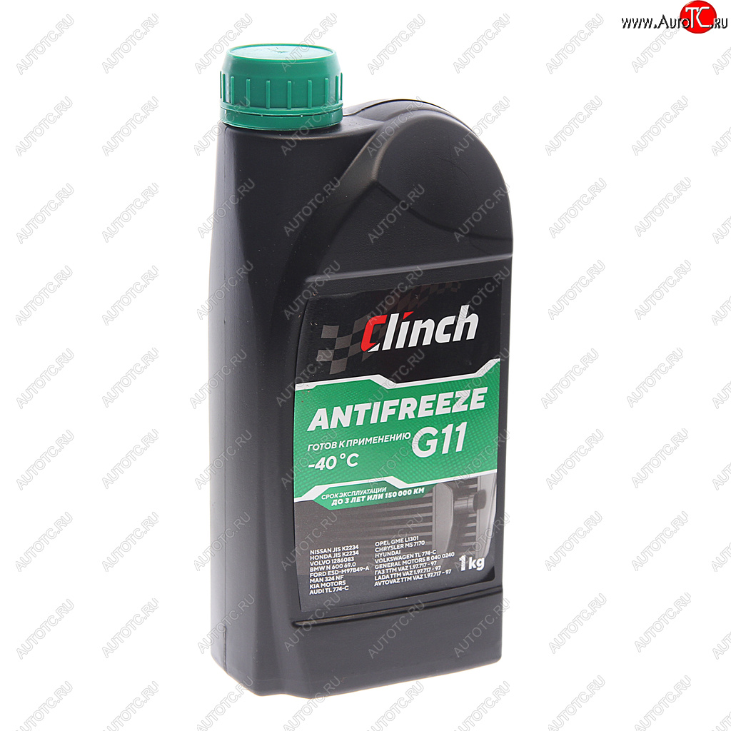 275 р. Антифриз зеленый -40C 1л G11 CLINCH CLINCH 311231g  с доставкой в г. Кемерово