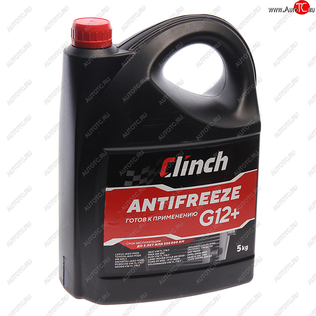 1 029 р. Антифриз красный -40C 5л G12+ CLINCH CLINCH 311245r  с доставкой в г. Кемерово