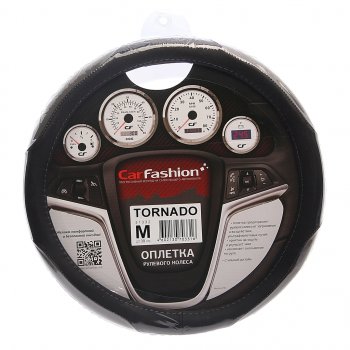 699 р. Оплетка руля (M) 38-39см экокожа черно-серый Tornado CARFASHION CARFASHION 31332  с доставкой в г. Кемерово. Увеличить фотографию 1