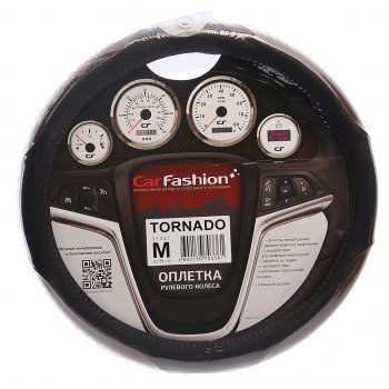 729 р. Оплетка руля (M) 37-39см черно-коричневая экокожа Tornado CARFASHION CARFASHION 31337  с доставкой в г. Кемерово. Увеличить фотографию 1