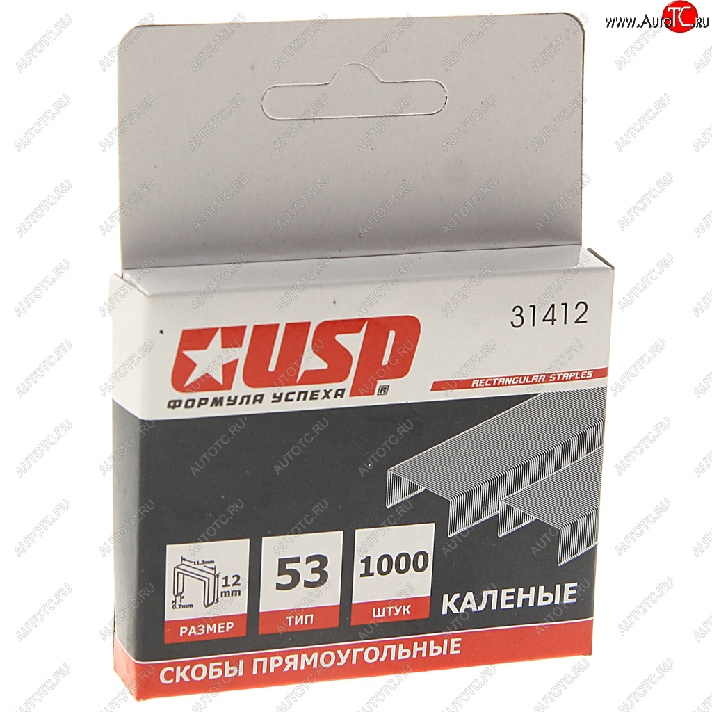 112 р. Скоба для степлера 12мм 1000шт. тип 53 каленая USP USP 31412  с доставкой в г. Кемерово