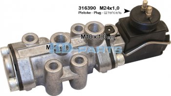4 849 р. Клапан SCANIA 3,4,P,R,T series переключения делителя КПП электромагнитный HD-PARTS HD-PARTS 316377  с доставкой в г. Кемерово. Увеличить фотографию 4