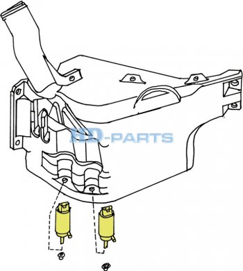 1 699 р. Насос омывателя SCANIA 4 series HD-PARTS HD-PARTS 318434  с доставкой в г. Кемерово. Увеличить фотографию 4