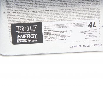 2 299 р. Масло моторное ENERGY API SLCF 10W40 псинт.4л ROLF ROLF 322227  с доставкой в г. Кемерово. Увеличить фотографию 2