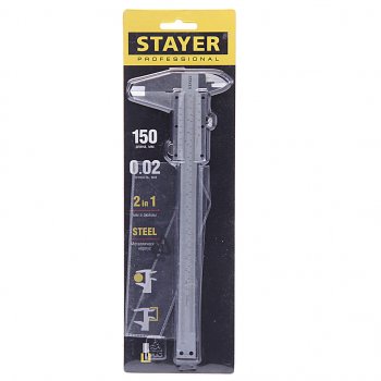 1 369 р. Штангенциркуль 150мм 0.02мм 1класс точности STAYER STAYER 3442_z01  с доставкой в г. Кемерово. Увеличить фотографию 1