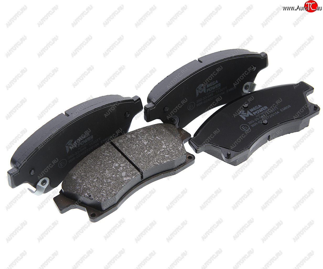 1 299 р. Колодки тормозные CHEVROLET Cruze (09-) OPEL Astra J передние (R15) (4шт.) MEGAPOWER MEGAPOWER 350-33-049  с доставкой в г. Кемерово