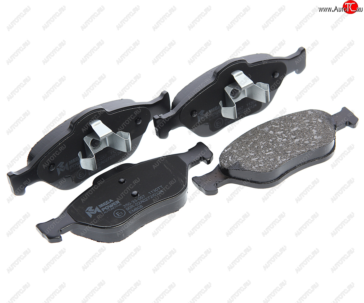 899 р. Колодки тормозные передние (4шт.) MEGAPOWER Ford Fiesta 4 хэтчбэк 5 дв. дорестайлинг (1995-1999)  с доставкой в г. Кемерово