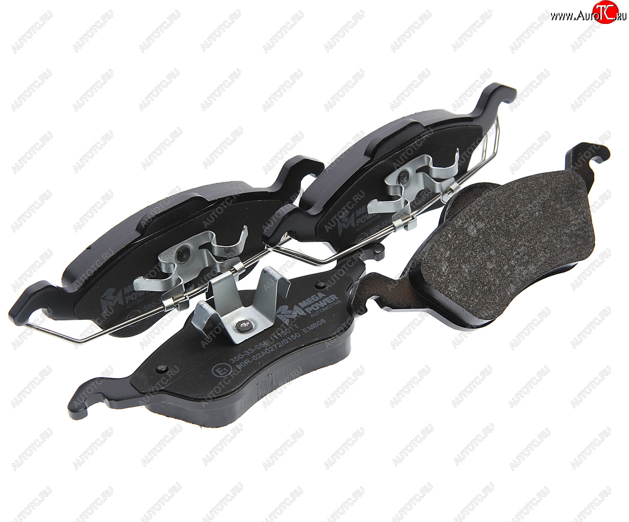 1 099 р. Колодки тормозные FORD Focus 1 (98-04) передние (4шт.) MEGAPOWER MEGAPOWER 350-33-058  с доставкой в г. Кемерово