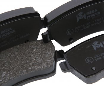 1 159 р. Колодки тормозные NISSAN Micra (03-),Note (E11) (06-) RENAULT Clio (05-) передние (4шт.) MEGAPOWER MEGAPOWER 350-33-108  с доставкой в г. Кемерово. Увеличить фотографию 2