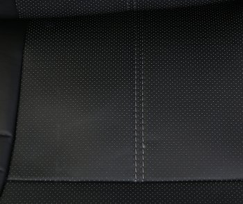 6 999 р. Авточехлы VW Polo Sedan (09-15) экокожа задняя спинка 40х60 черные,серая строчка CARFASHION CARFASHION 352118060604  с доставкой в г. Кемерово. Увеличить фотографию 4