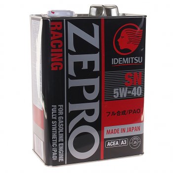 8 599 р. Масло моторное ZEPRO RACING 3585-41 5W40 синт.4л IDEMITSU IDEMITSU 3585-004  с доставкой в г. Кемерово. Увеличить фотографию 1