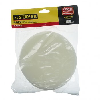 369 р. Насадка полировальная 180мм поролон на липучке STAYER STAYER 35920-180  с доставкой в г. Кемерово. Увеличить фотографию 2