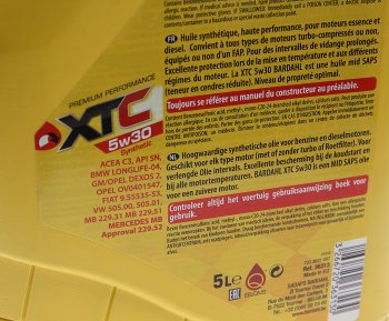 6 999 р. Масло моторное XTC 5W30 синт.5л BARDAHL BARDAHL 36313  с доставкой в г. Кемерово. Увеличить фотографию 2