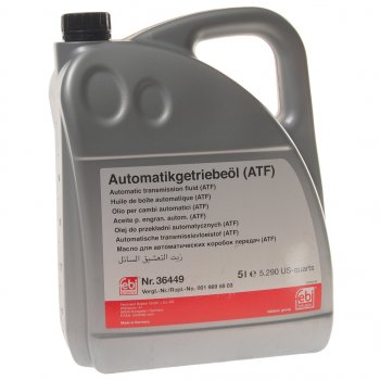 6 949 р. Масло трансмиссионное ATF для АКПП (MB236.14) 5л FEBI FEBI 36449  с доставкой в г. Кемерово. Увеличить фотографию 1