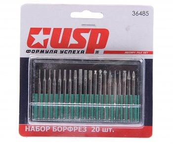 499 р. Шарошки для гравера набор 20шт. алмазные USP USP 36485  с доставкой в г. Кемерово. Увеличить фотографию 1