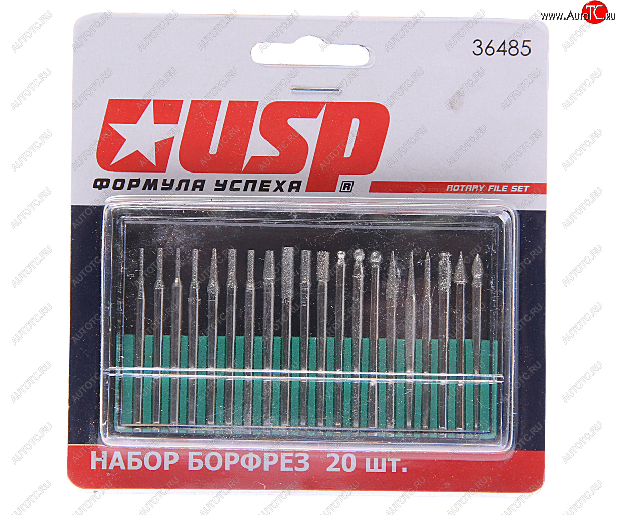 499 р. Шарошки для гравера набор 20шт. алмазные USP USP 36485  с доставкой в г. Кемерово