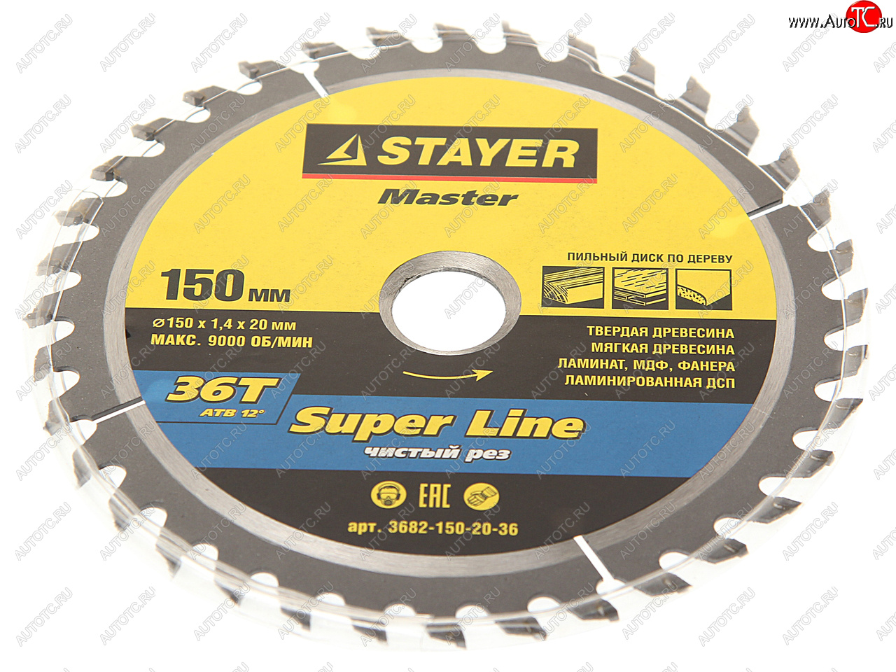 469 р. Диск пильный 150х20мм 36 зубьев STAYER STAYER 3682-150-20-36  с доставкой в г. Кемерово