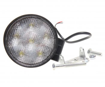 1 099 р. Фара рабочего света круглая 115х115x38мм 18Вт (6 LED) IP68 рассеянный свет (Flood) 12-24V MEGAPOWER MEGAPOWER 370-30-005  с доставкой в г. Кемерово. Увеличить фотографию 1