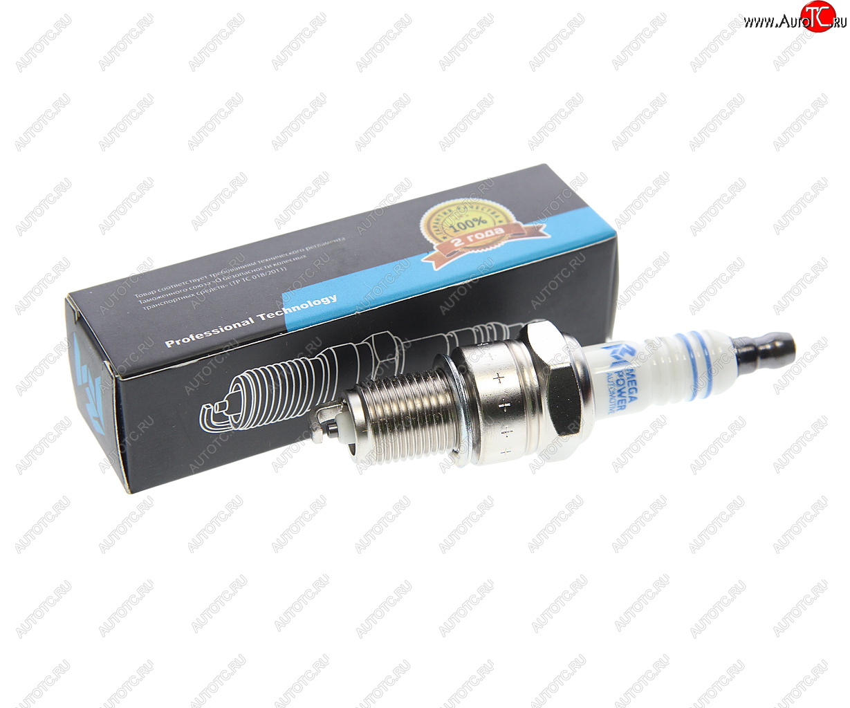 167 р. Свеча зажигания DAEWOO Matiz,Tico CHEVROLET Aveo (1.2) HONDA Jazz TOYOTA Corolla (1шт.) MEGAPOWER MEGAPOWER 370-31-003  с доставкой в г. Кемерово