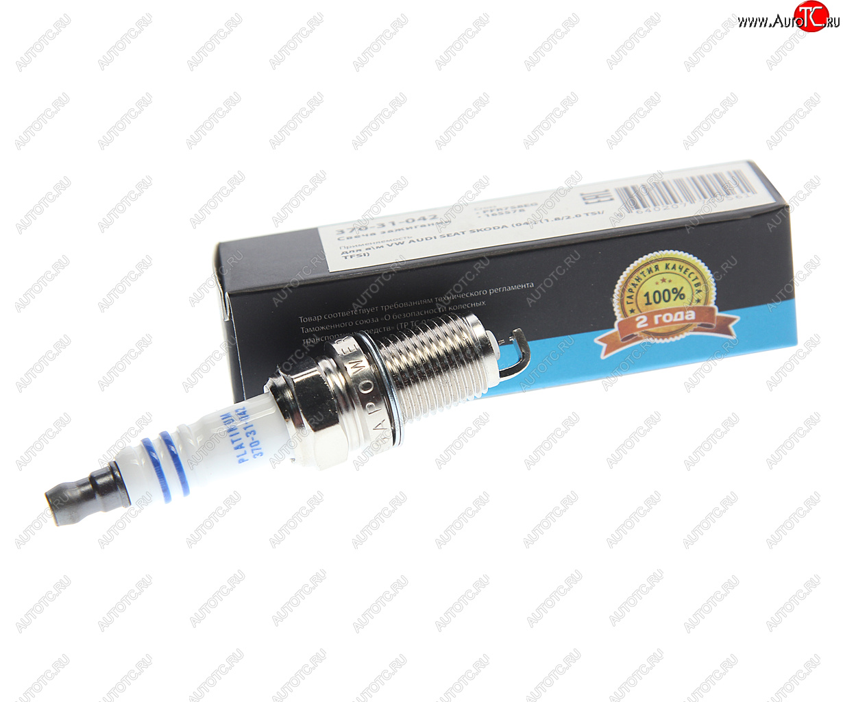 389 р. Свеча зажигания VW AUDI SEAT SKODA (04-) (1.82.0 TSITFSI) (1шт.) MEGAPOWER MEGAPOWER 370-31-042  с доставкой в г. Кемерово