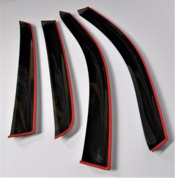 Комплект дефлекторов окон COMFORT Opel Astra H седан дорестайлинг (2004-2007) (черные)