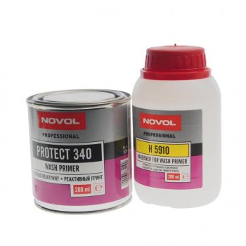 1 099 р. Грунт кислотный PROTECT 340 0.2л с отвердителем Н5910 0.2л NOVOL NOVOL 37219  с доставкой в г. Кемерово. Увеличить фотографию 1