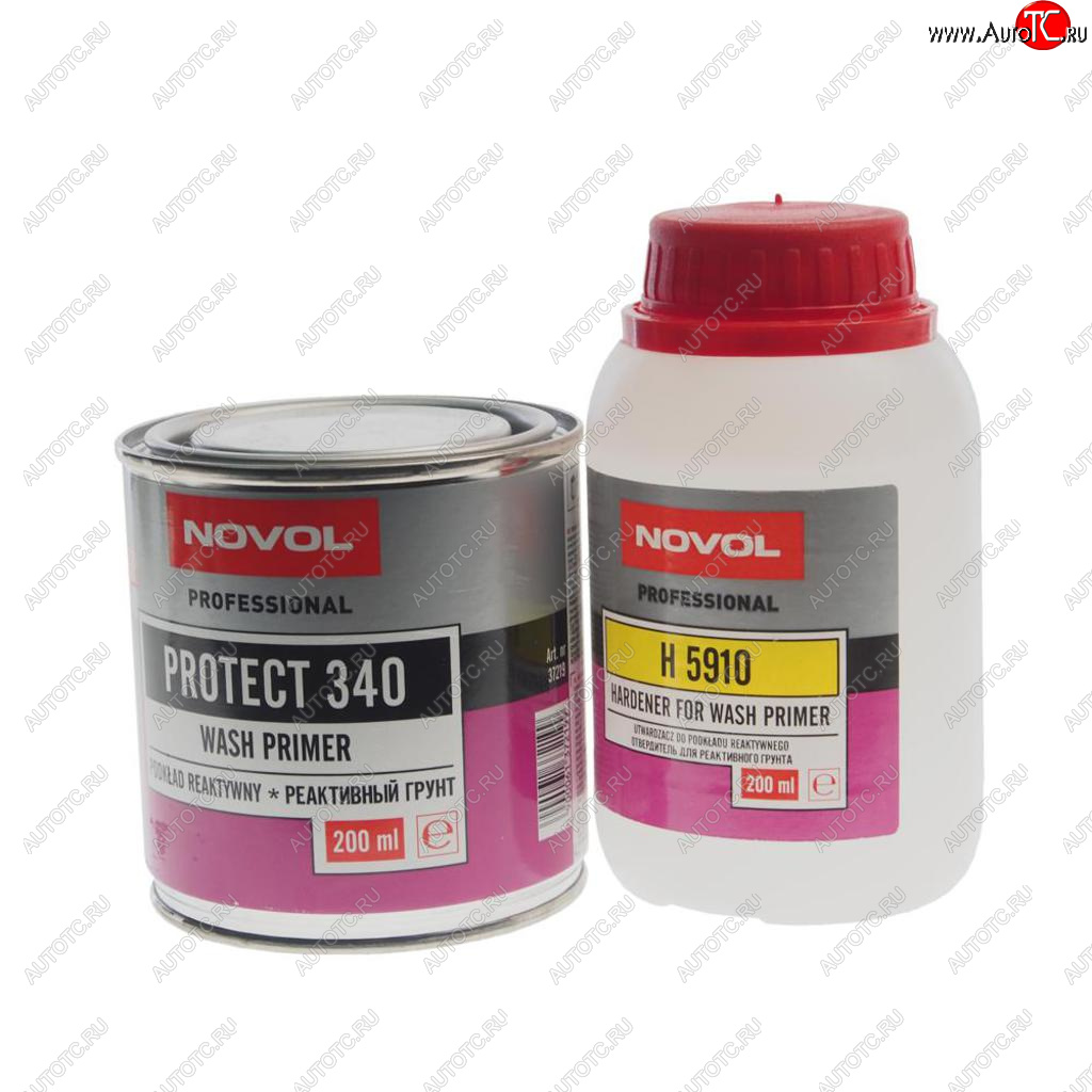 1 099 р. Грунт кислотный PROTECT 340 0.2л с отвердителем Н5910 0.2л NOVOL NOVOL 37219  с доставкой в г. Кемерово
