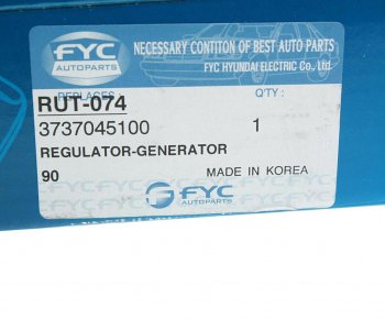 1 129 р. Регулятор HYUNDAI HD65,72 дв.D4AL,D4AF напряжения генератора FYC FYC 37370-45100  с доставкой в г. Кемерово. Увеличить фотографию 4