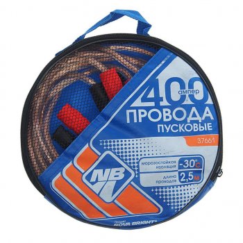 559 р. Провода для прикуривания 400А 2.5м NOVA BRIGHT NOVA BRIGHT 37661  с доставкой в г. Кемерово. Увеличить фотографию 1