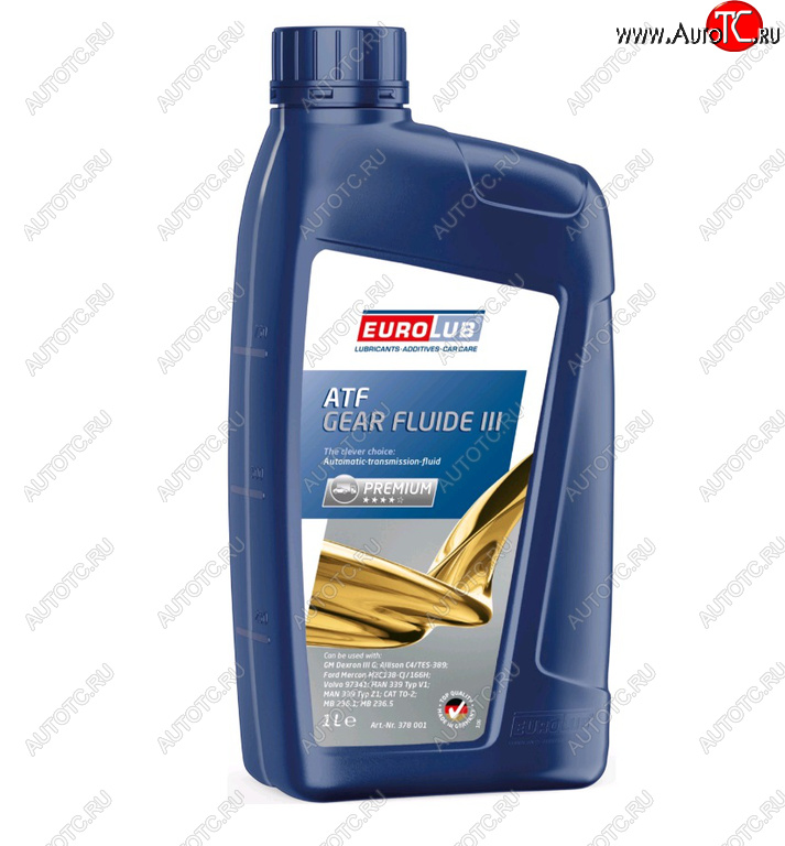 1 499 р. Масло трансмиссионное ATF GEAR FLUIDE III 1л EUROLUB EUROLUB 378001  с доставкой в г. Кемерово