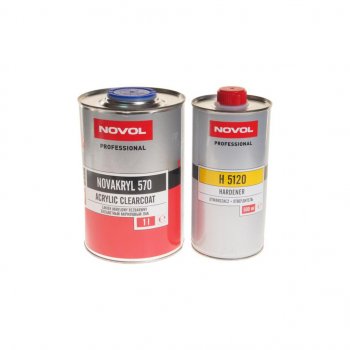 3 499 р. Лак акриловый NOVAKRYL 570 MS 2+1 1л c отвердителем H5120 0.5л NOVOL NOVOL 38071  с доставкой в г. Кемерово. Увеличить фотографию 1