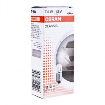 45 р. Лампа 12V T4W BA9s OSRAM OSRAM 3893clc  с доставкой в г. Кемерово. Увеличить фотографию 4