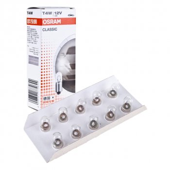 45 р. Лампа 12V T4W BA9s OSRAM OSRAM 3893clc  с доставкой в г. Кемерово. Увеличить фотографию 1