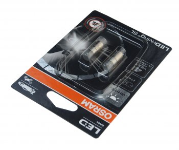 1 469 р. Лампа светодиодная 12V T4W BA9s 6000K блистер (2шт.) OSRAM OSRAM 3893dwp-2бл OSRAM 3893dwp-2бл  с доставкой в г. Кемерово. Увеличить фотографию 2