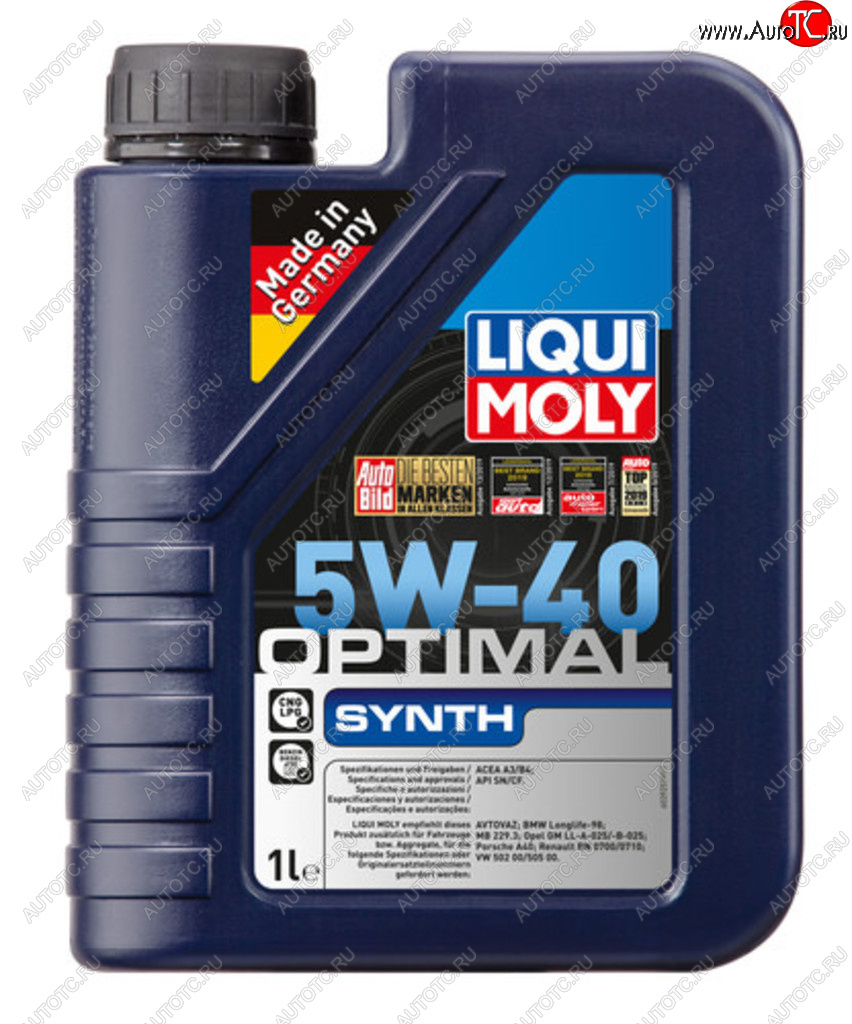 1 679 р. Масло моторное OPTIMAL SYNTH 5W40 синт.1л LIQUI MOLY LIQUI MOLY 3925  с доставкой в г. Кемерово