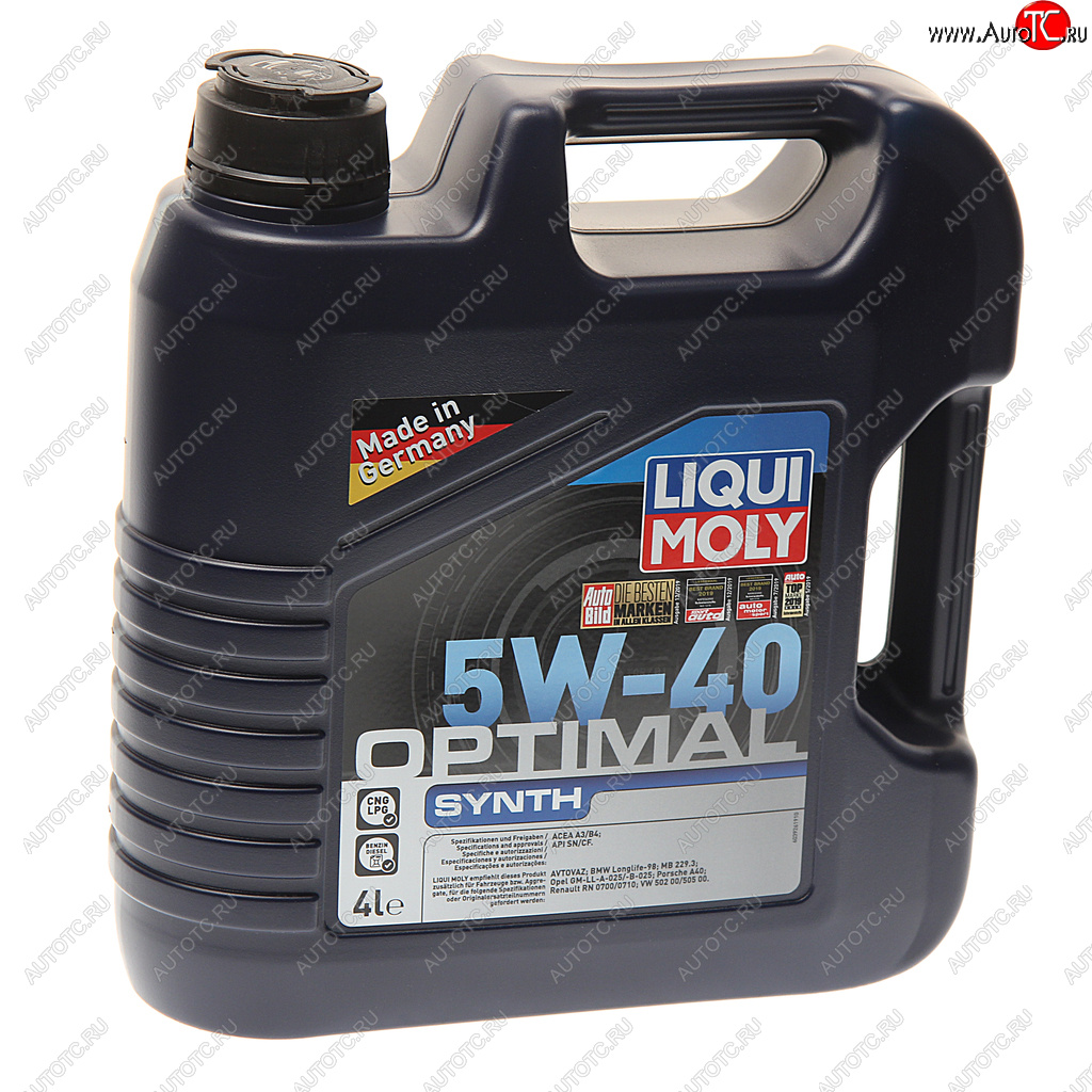 5 349 р. Масло моторное OPTIMAL SYNTH 5W40 синт.4л LIQUI MOLY LIQUI MOLY 3926  с доставкой в г. Кемерово
