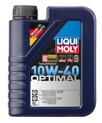 1 399 р. Масло моторное OPTIMAL 10W40 псинт.1л LIQUI MOLY LIQUI MOLY 3929  с доставкой в г. Кемерово. Увеличить фотографию 1