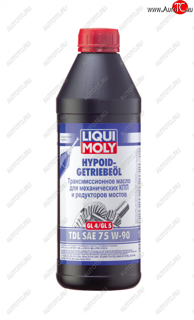 2 589 р. Масло трансмиссионное TDL HYPOID-GETRIEBEOIL GL45 75W90 псинт.1л LIQUI MOLY LIQUI MOLY 3945  с доставкой в г. Кемерово