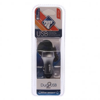 389 р. Устройство зарядное в прикуриватель 2USB 12-24V с вольтметром NOVA BRIGHT NOVA BRIGHT 39726  с доставкой в г. Кемерово. Увеличить фотографию 1