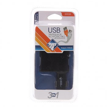 699 р. Разветвитель прикуривателя 1-но гнездовой 12-24V 2USB 2.1A NOVA BRIGHT NOVA BRIGHT 39939  с доставкой в г. Кемерово. Увеличить фотографию 1