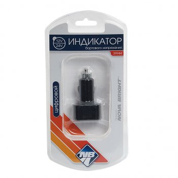 319 р. Вольтметр в прикуриватель 12-24V NOVA BRIGHT NOVA BRIGHT 39944  с доставкой в г. Кемерово. Увеличить фотографию 1