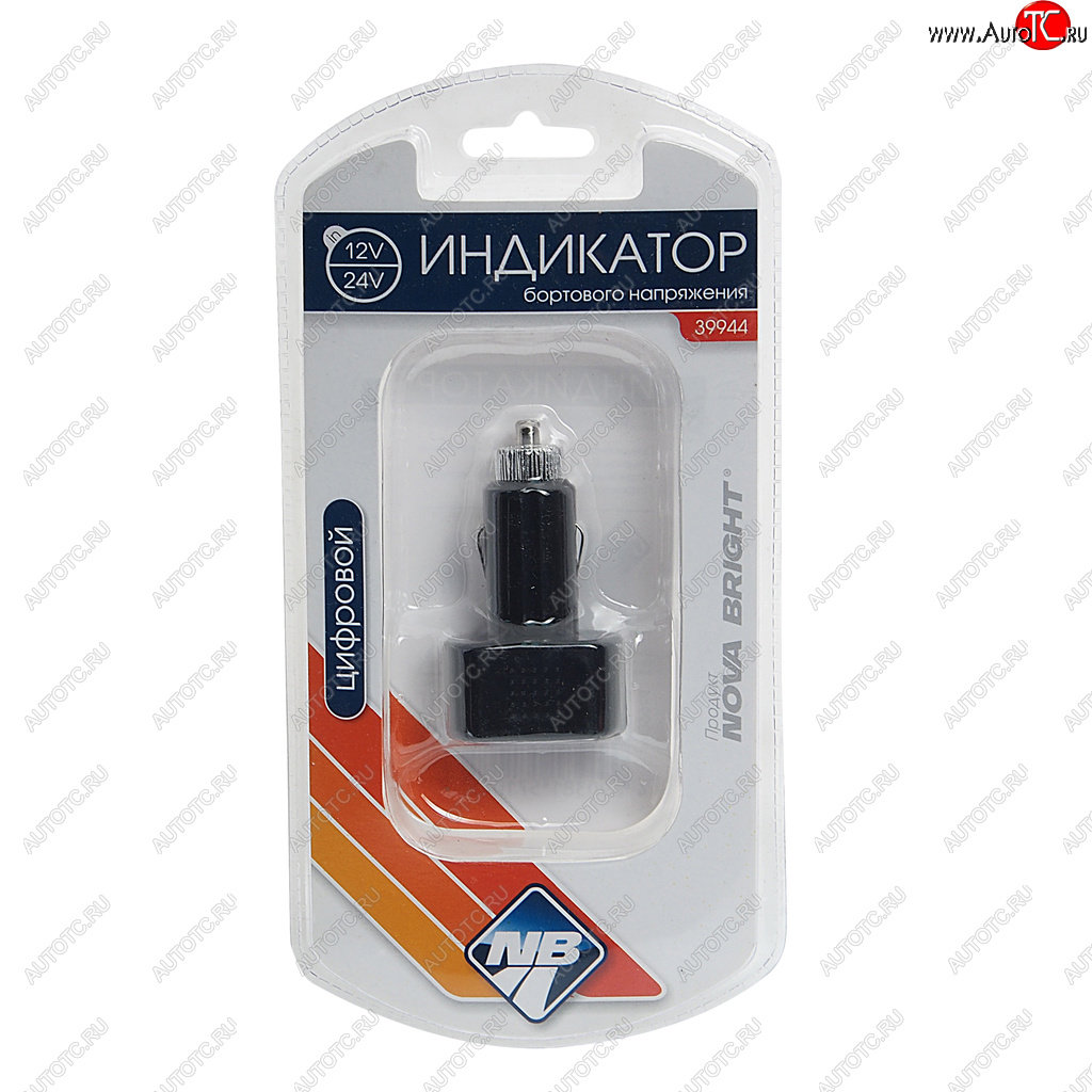 319 р. Вольтметр в прикуриватель 12-24V NOVA BRIGHT NOVA BRIGHT 39944  с доставкой в г. Кемерово